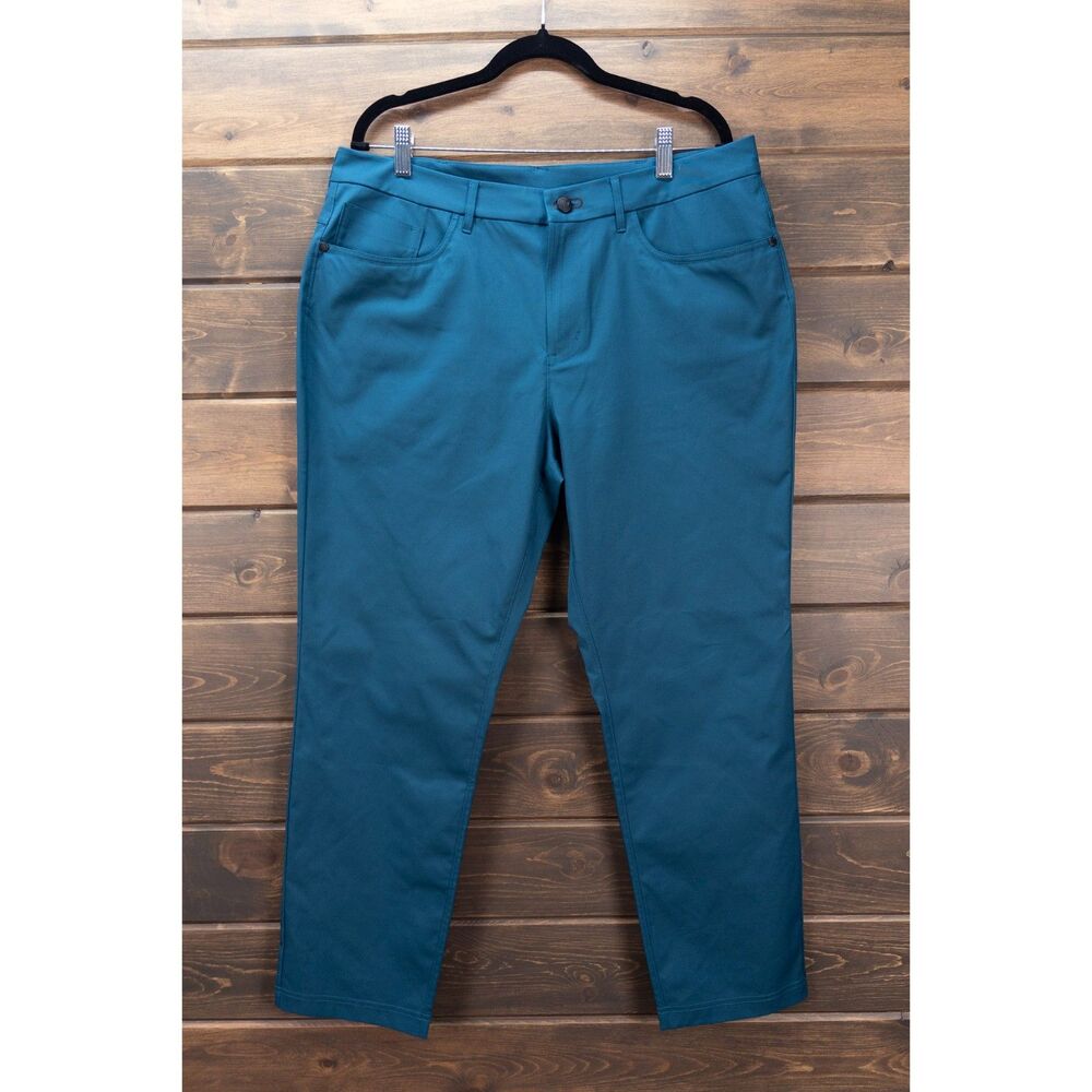 Public Rec Workday Pant Teal Performance Pants Mens Size 35x30 Golf Casual